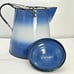 Antique RARE Shaded Blue Large Graniteware/Enamelware Cowboy Coffee Pot Boiler