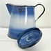 Antique RARE Shaded Blue Large Graniteware/Enamelware Cowboy Coffee Pot Boiler