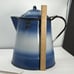 Antique RARE Shaded Blue Large Graniteware/Enamelware Cowboy Coffee Pot Boiler