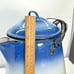 Antique RARE Shaded Blue Large Graniteware/Enamelware Cowboy Coffee Pot Boiler