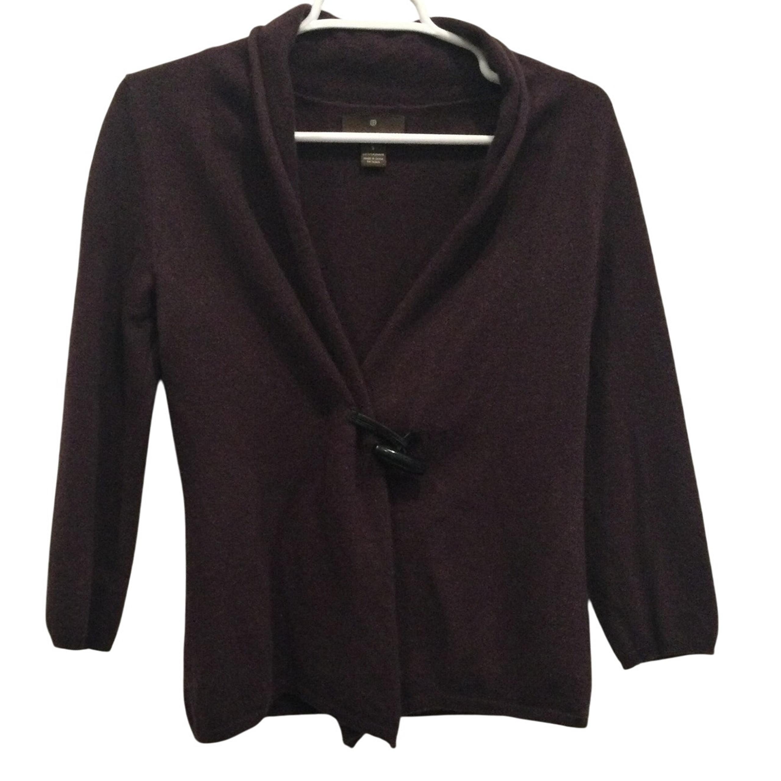 Fenn Wright Manson 2-ply Cashmere Sweater Cardigan Womens S Deep Purple Artsy