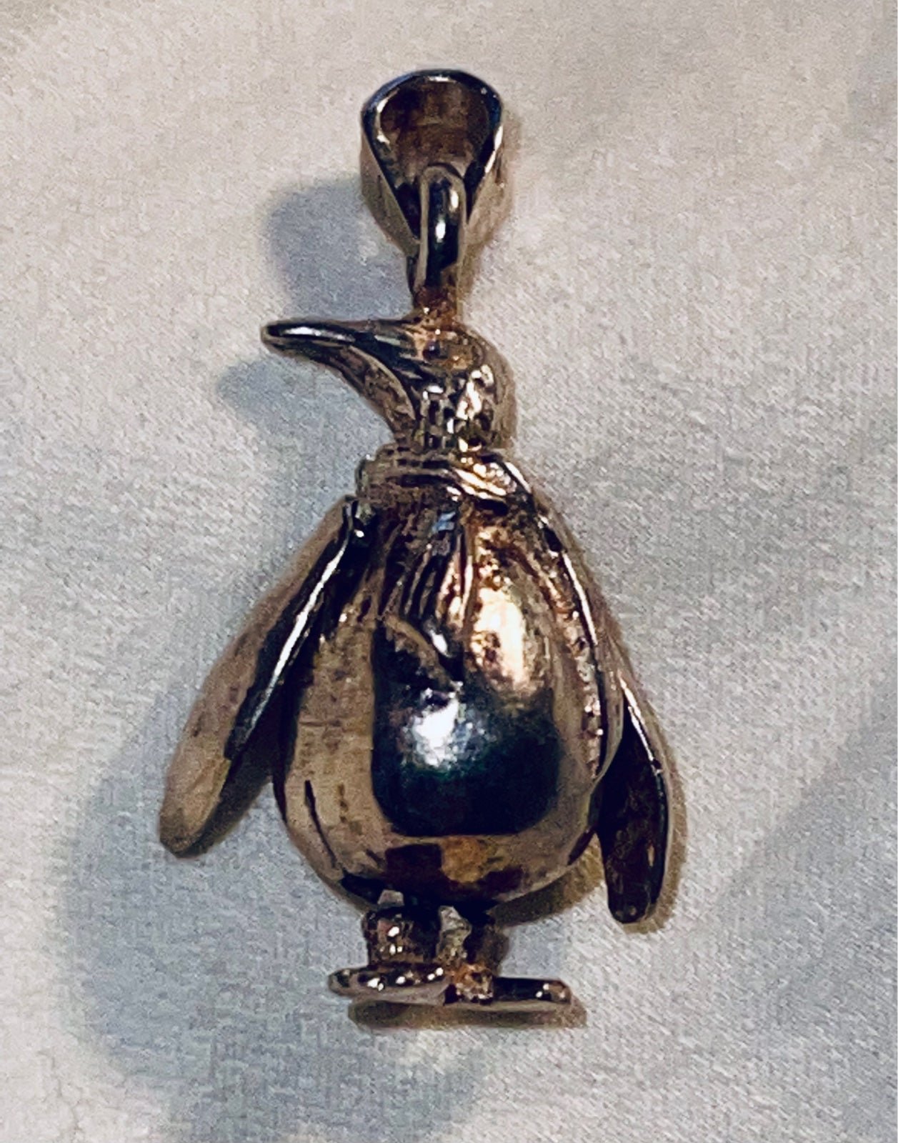 Vintage Sterling Silver Penguin Pendant