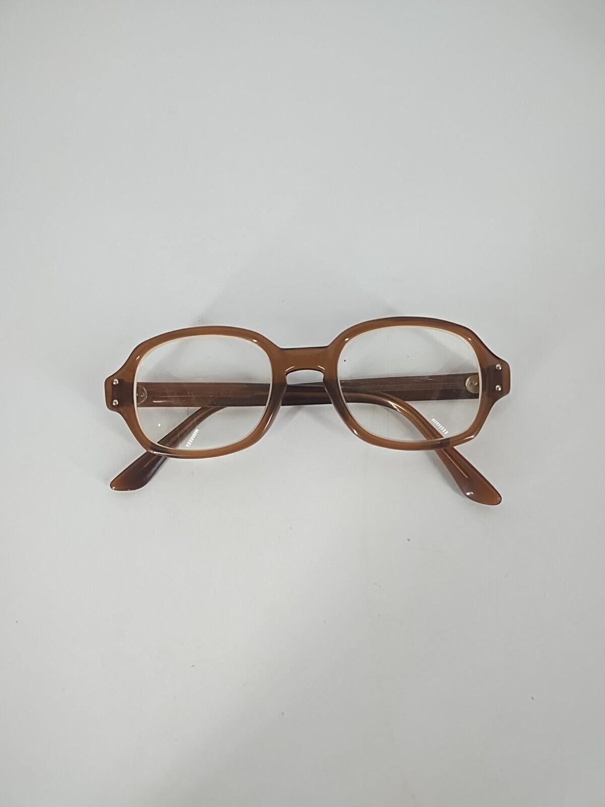 Vintage USS ROMCO Eyeglasses FRAME 4 1/2- 5 3/4 Brownish