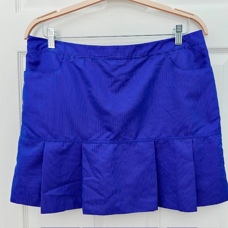 Adidas Pleated Blue/Purple Pinstriped Tennis Golf Skort