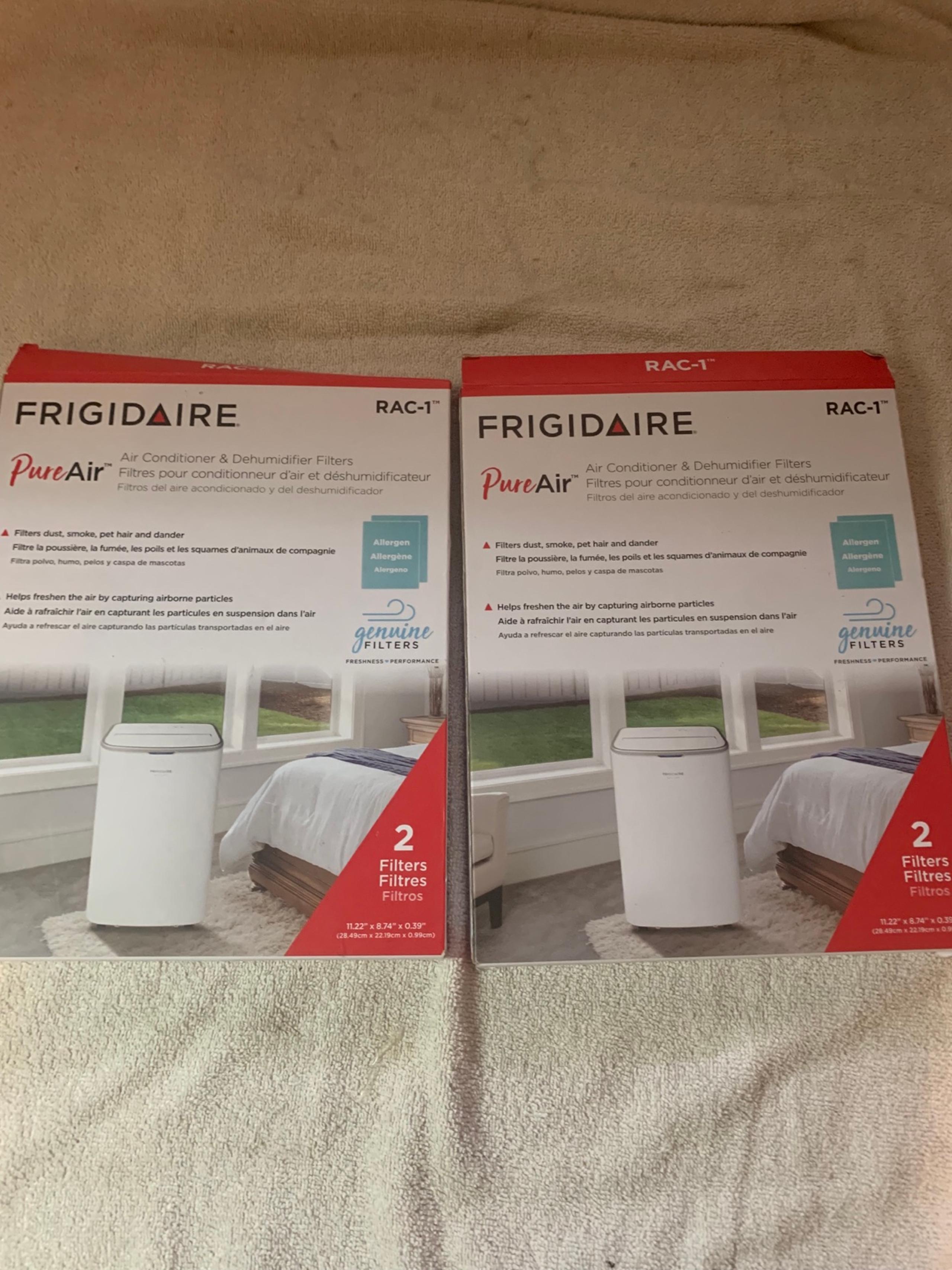 2 Pack Frigidaire RAC-1 Air Conditioner & Dehumidifier Filters, Sealed  New