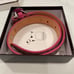 Coach Signature Pink Daisy Charm Dog Collar Large