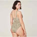 Andie The Capri One Piece Swimsuit Bias Stripe Olive Green Size Medium M NEW