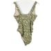 Andie The Capri One Piece Swimsuit Bias Stripe Olive Green Size Medium M NEW