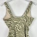 Andie The Capri One Piece Swimsuit Bias Stripe Olive Green Size Medium M NEW