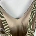 Andie The Capri One Piece Swimsuit Bias Stripe Olive Green Size Medium M NEW