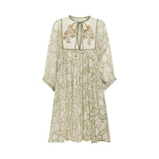 NWT Daughter's of India Diya Mini in Pistachio Cotton Blockprint Dress XS