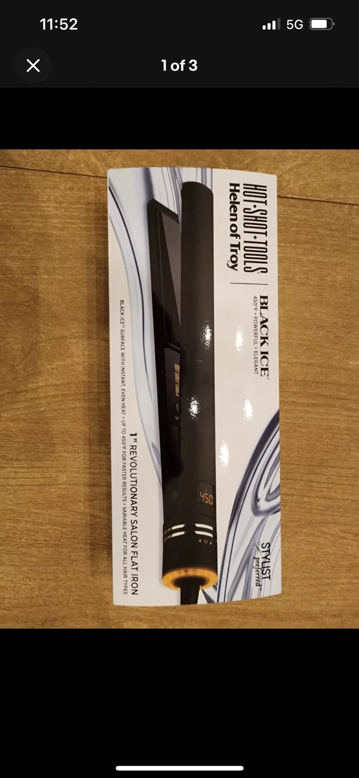 Helen Of Troy Black And Gold 1in Ionic Flat Iron