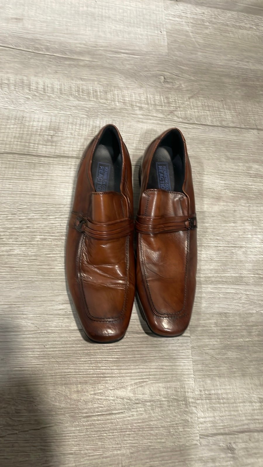 Men’s Kenneth Cole Reaction cognac brown slide on loafers size 12