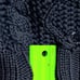 Aigle Sweater Fisherman Cable Knit Navy Blue Vneck cotton Mens Sz Med Chunky