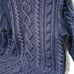 Aigle Sweater Fisherman Cable Knit Navy Blue Vneck cotton Mens Sz Med Chunky