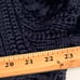 Aigle Sweater Fisherman Cable Knit Navy Blue Vneck cotton Mens Sz Med Chunky