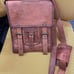 New Leather crossbody bag messenger satchel tablet bag 11 inches for men