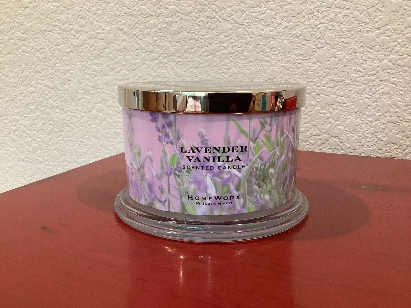 HOMEWORX BY SLATKIN & CO. Lavender Vanilla Scented Candle 18 oz. ~NEW/NICE~