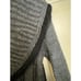 JOSEPH RIBKOFF Long Cardigan Sweater S10 Gray Alpaca Wool Fit and Flare Fur Trim