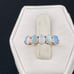 Antique jelly opal anniversary band ring 14 karat yellow gold