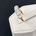 Antique jelly opal anniversary band ring 14 karat yellow gold