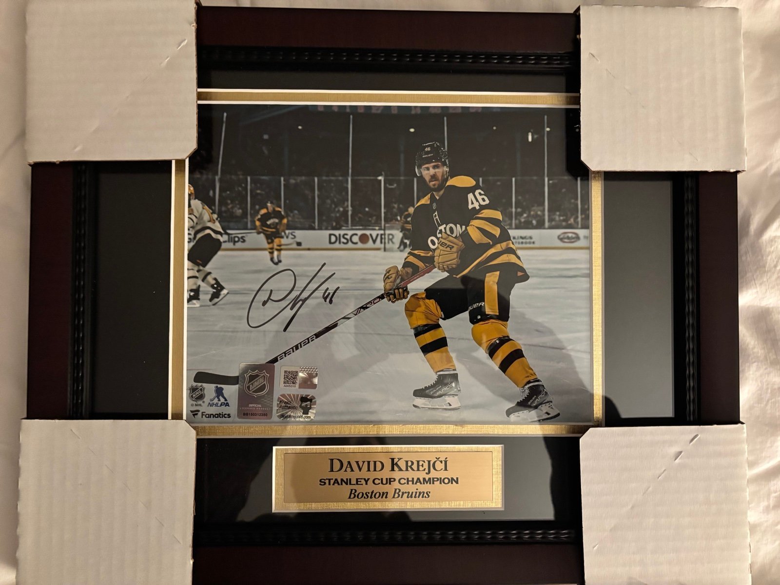 David Krejci autograph 11x14