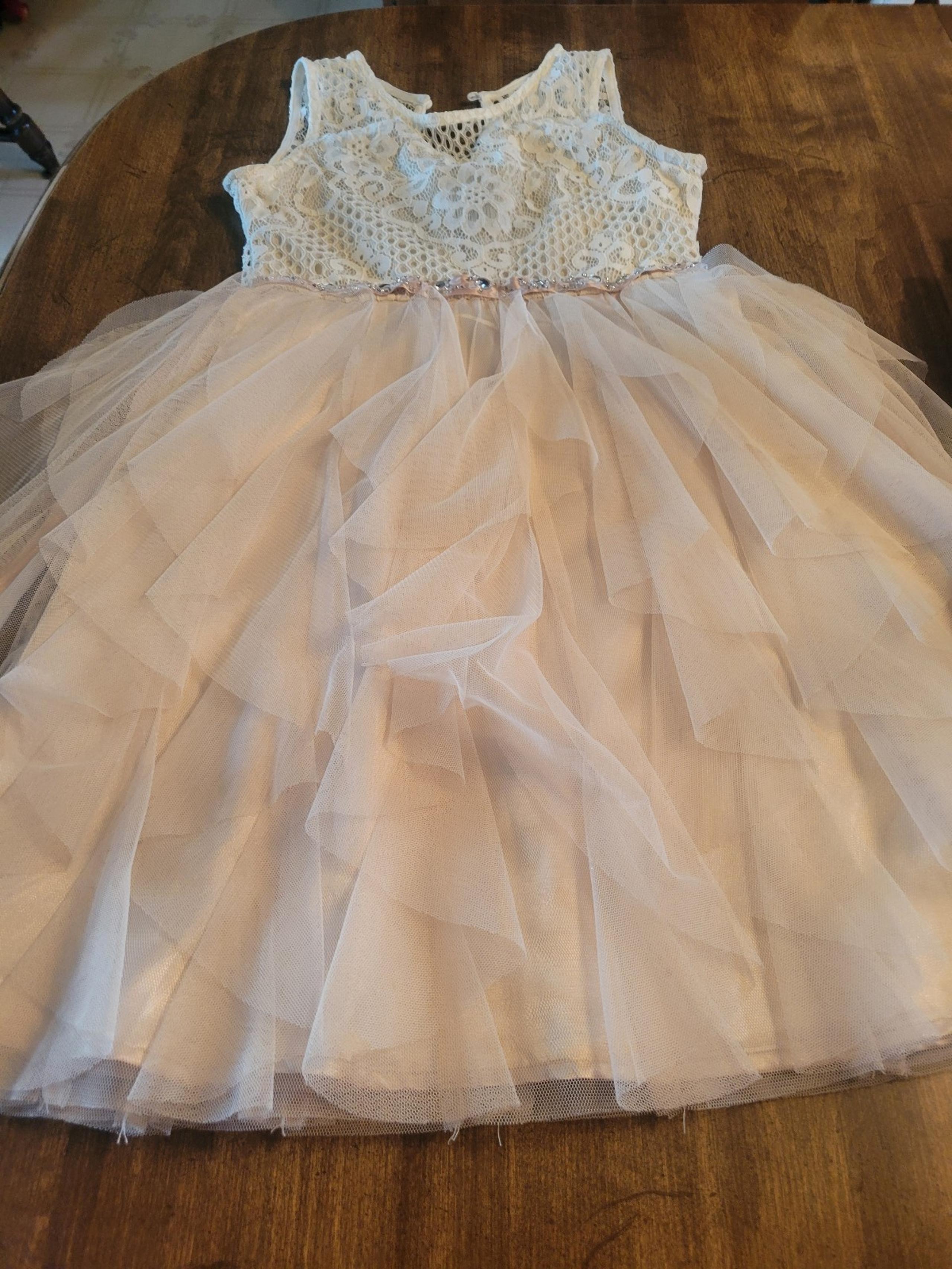 RHINESTONE LACE NYLON DRESS