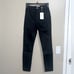 NWT FRAME Denim Ali High Rise Cigarette Jeans in Coated Noir / Black, 24