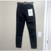 NWT FRAME Denim Ali High Rise Cigarette Jeans in Coated Noir / Black, 24