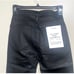 NWT FRAME Denim Ali High Rise Cigarette Jeans in Coated Noir / Black, 24