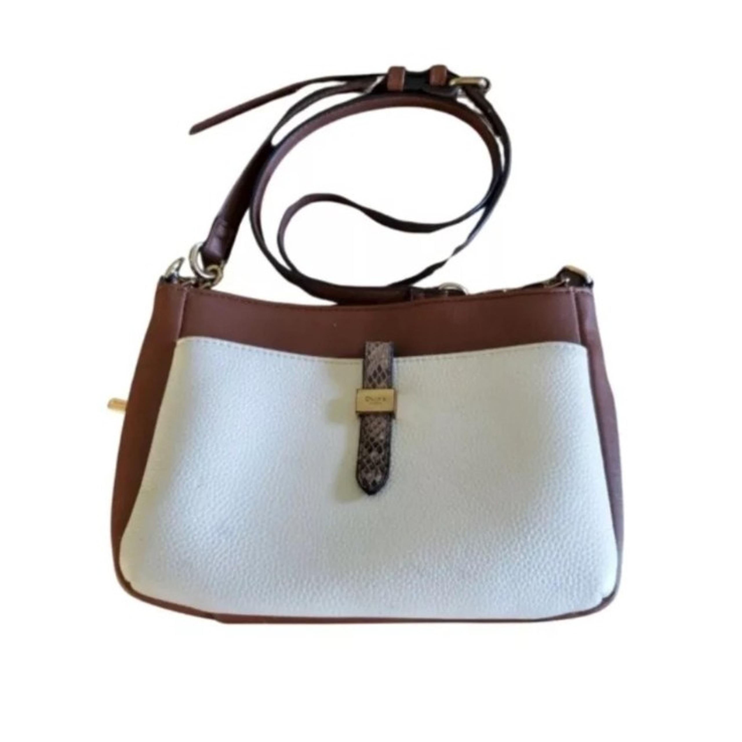 Dune London Handbag Leather Snakeskin Camel & White Women's Shoulder Purse