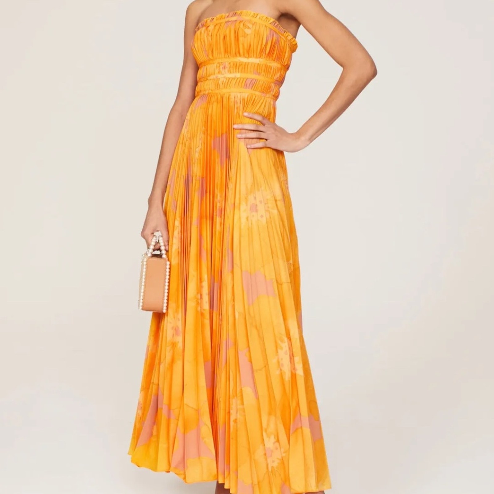 Slate & Willow Strapless Pleated Dress Size 10