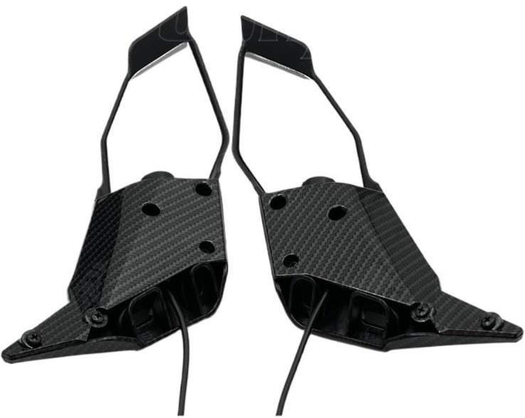 NIB Bokhuy Motorcycle Rearview Mirrors Wind Wing Adjustable