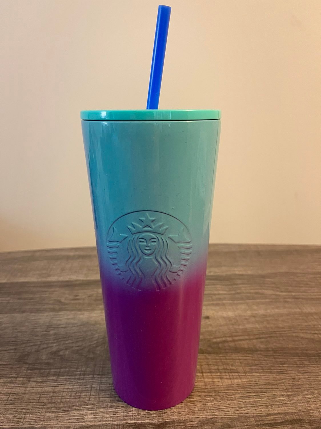 Starbucks Metal Pink/Aqua Tumbler