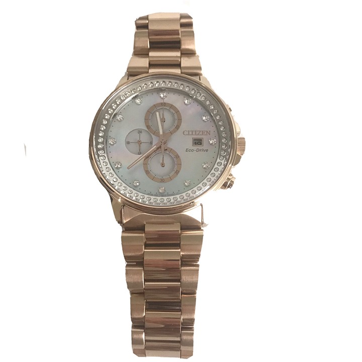 Citizen Chandler Men Watch Chronograph Stainless Steel Rose Gold FB3003-51Y