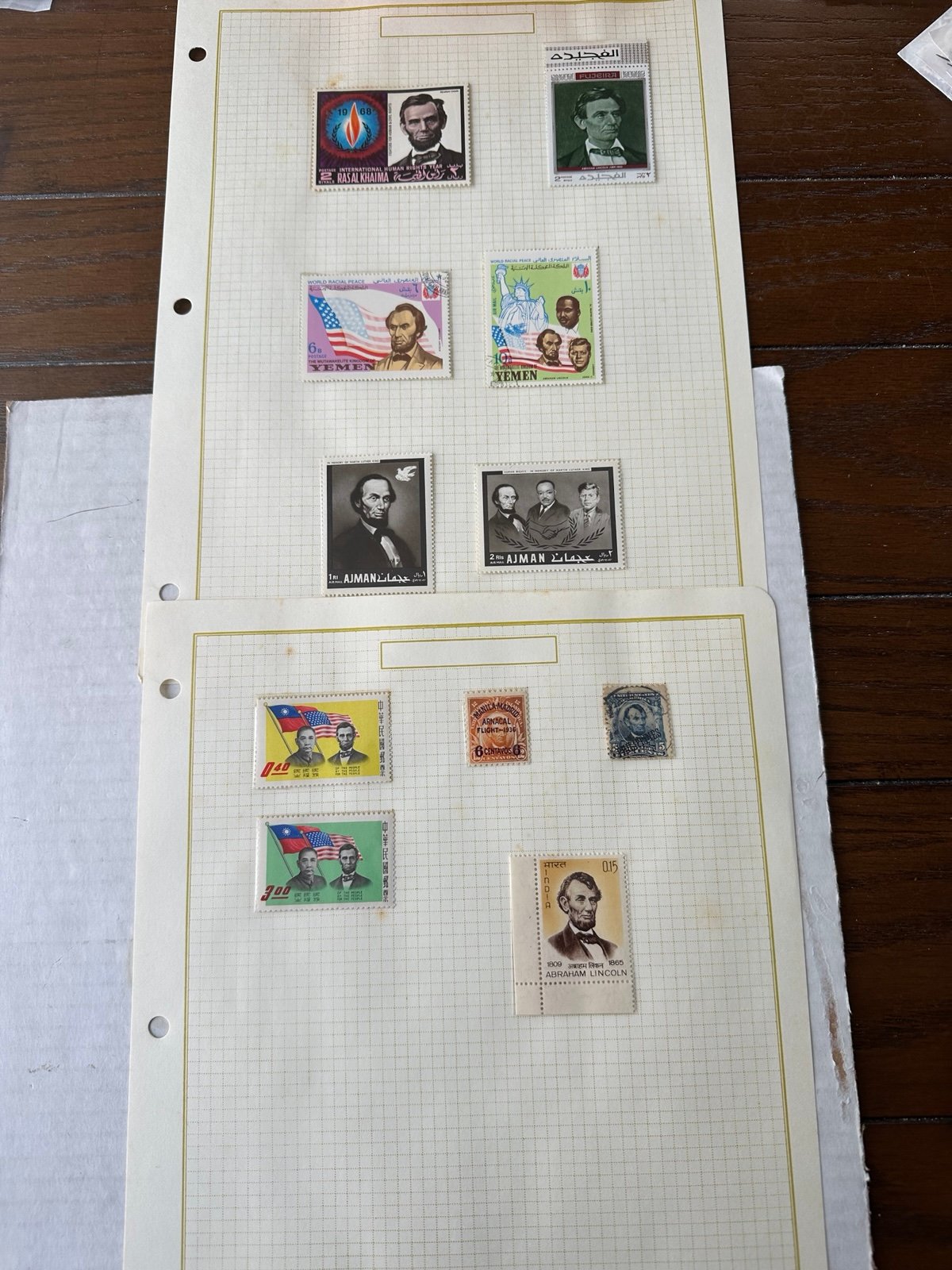 Abraham Lincoln Memorial Stamp collection of 92 and 10 covers