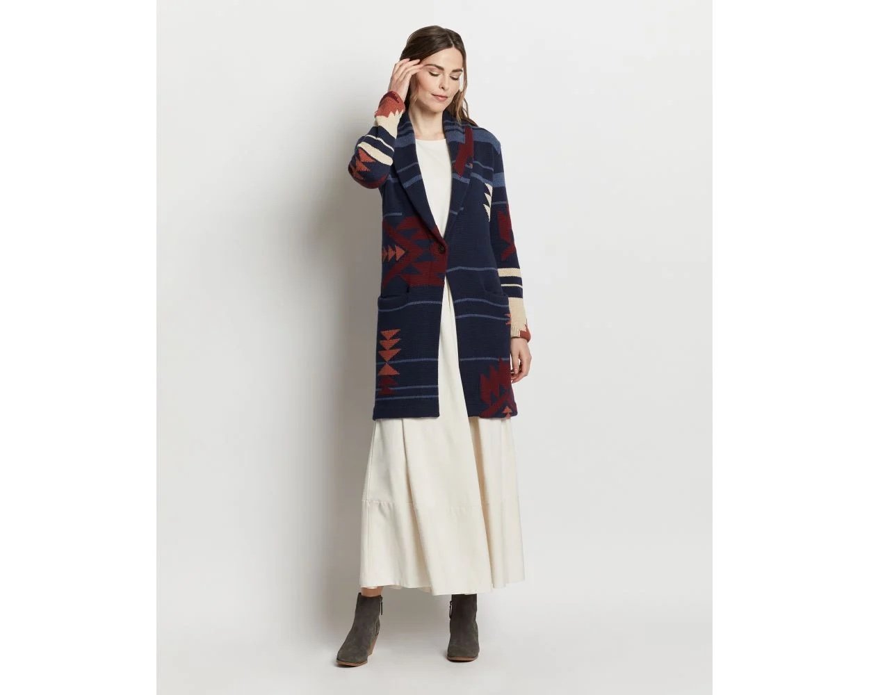 Pendleton Women’s Graphic Sweater Coat Cardigan M
