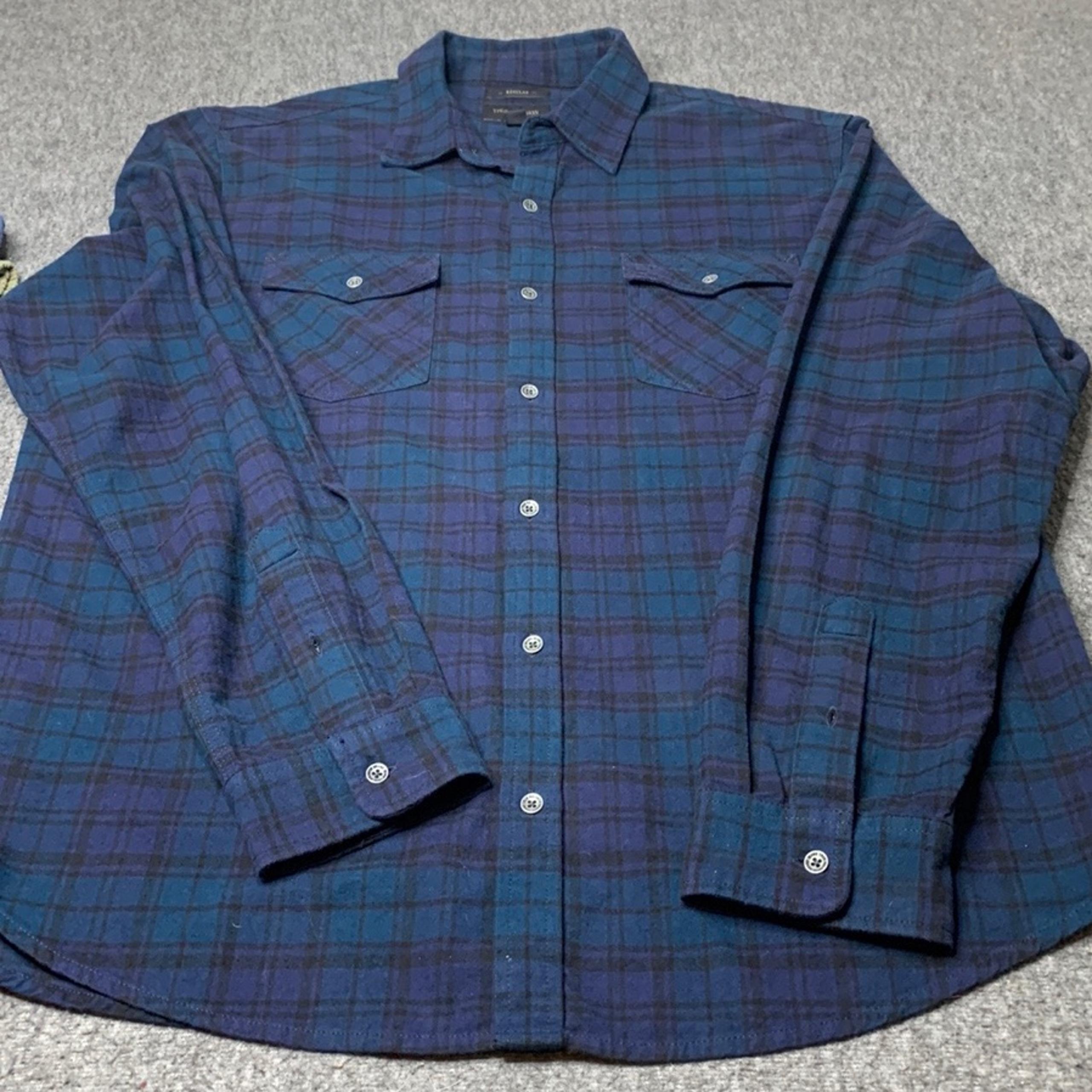 Mens True Religion Button Down Flannel Shirt Size 2XL