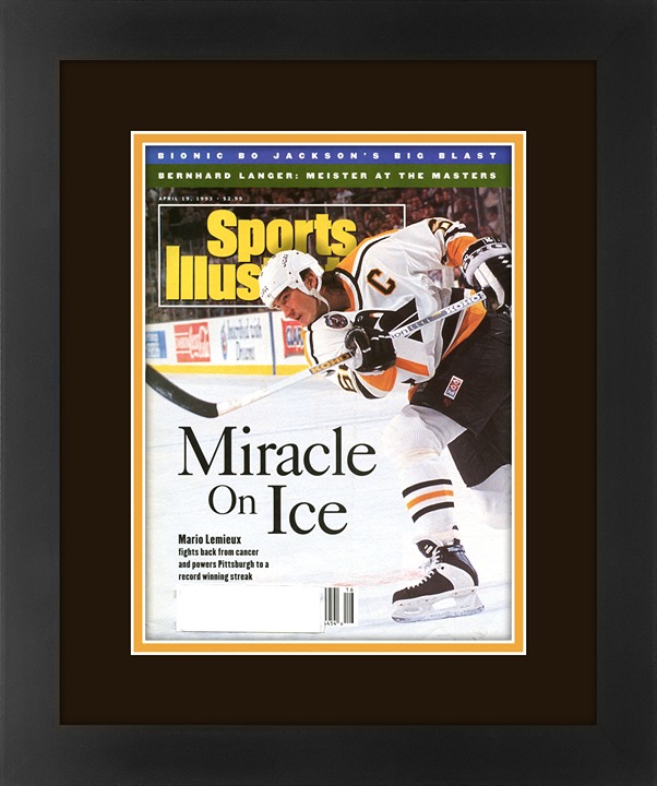 Mario Lemieux Matted and Professionally Framed Sports Illustrated April 19,1993