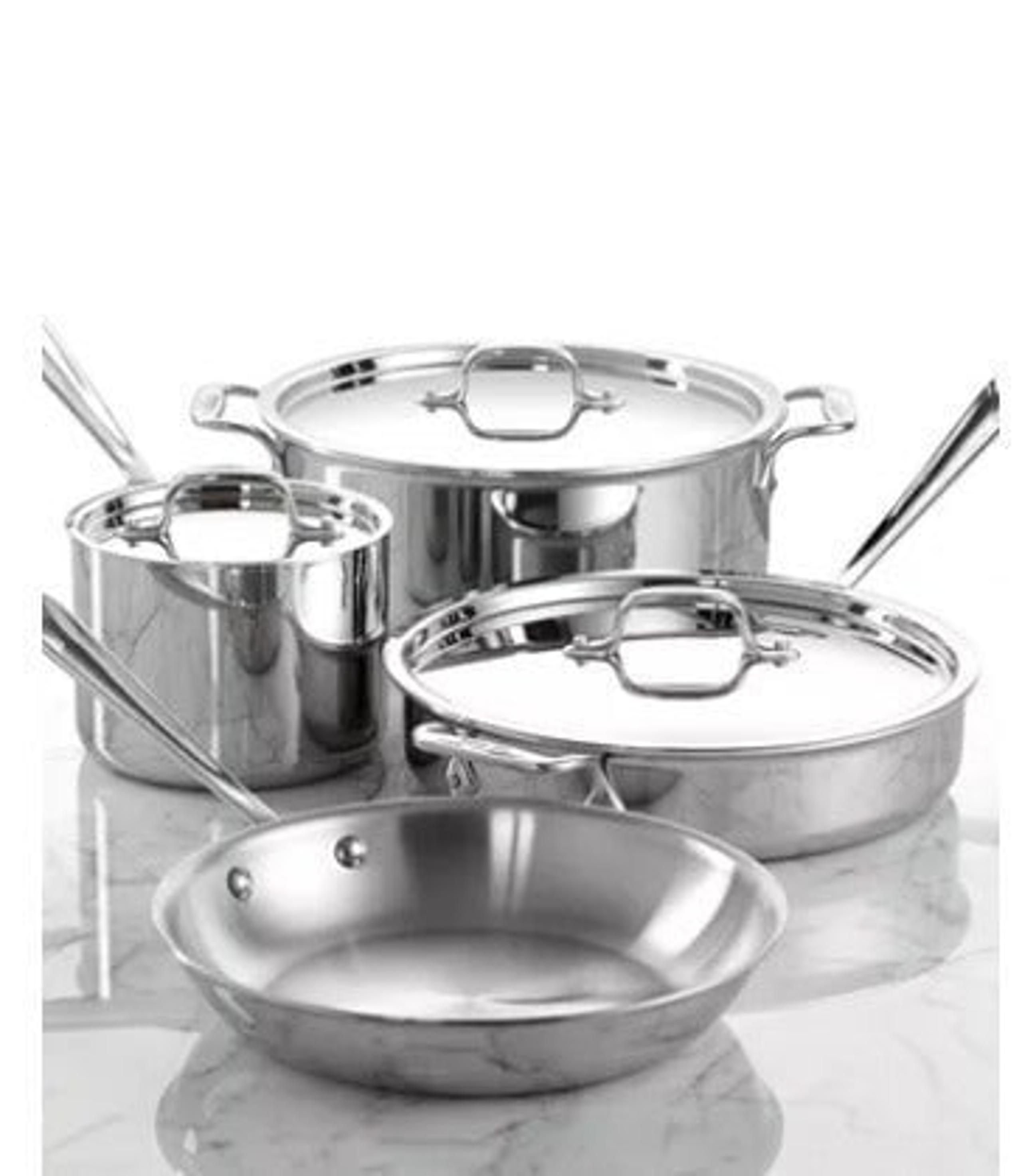 Brand New All-Clad D3 Stainless Steel 7-Piece Cookware Set