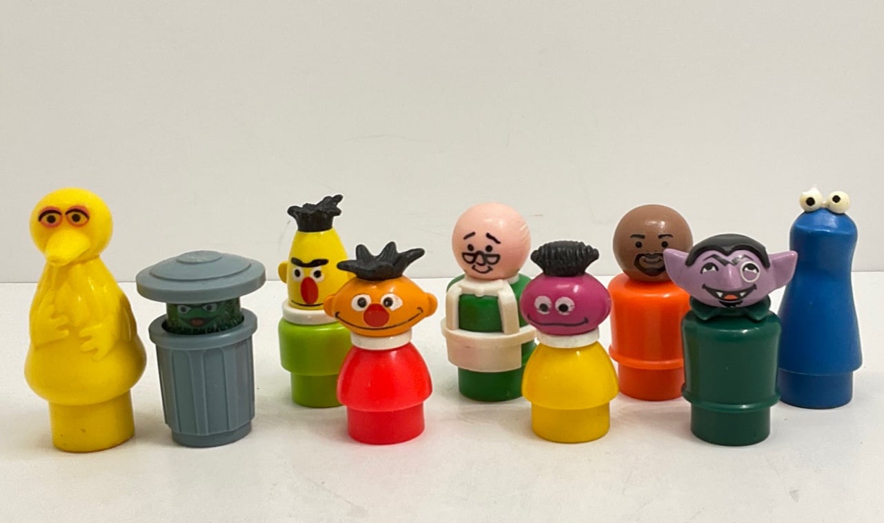 Little People Sesame Street Count Oscar Bert Ernie Big Bird Mr Hooper Gordon