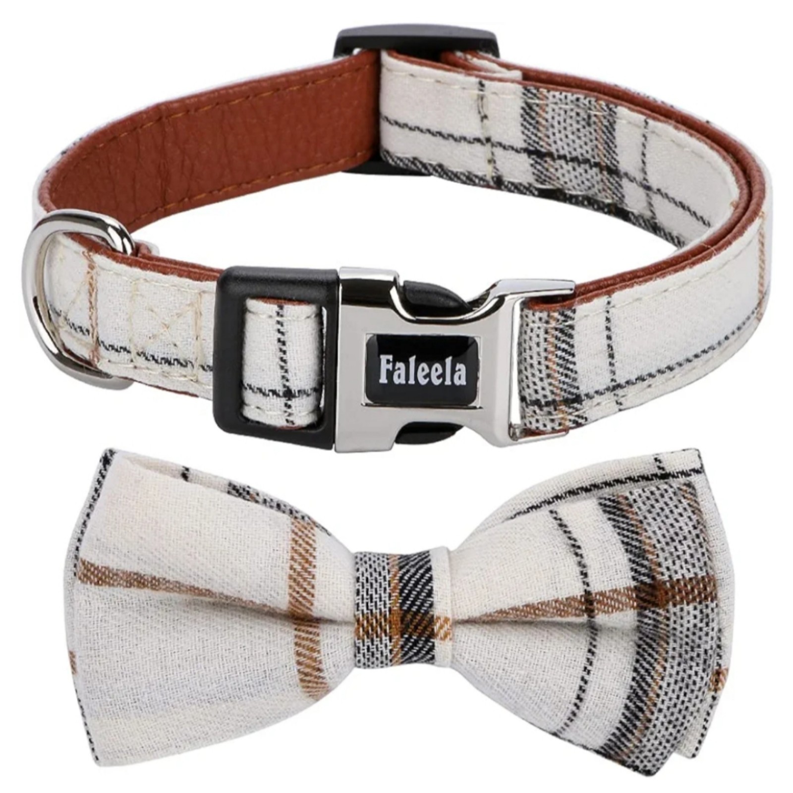 Cute Soft Dog Collar with Bow - Detachable Adjustable Collar