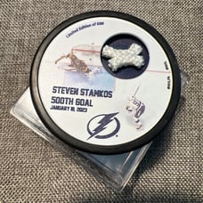 Steven Stamkos 500 Career Goals Net Limited Edition Puck Tampa Lightning