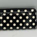 Kate Spade Carlisle Street Lacey Midnight / Cream polka dot zip around wallet