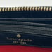 Kate Spade Carlisle Street Lacey Midnight / Cream polka dot zip around wallet