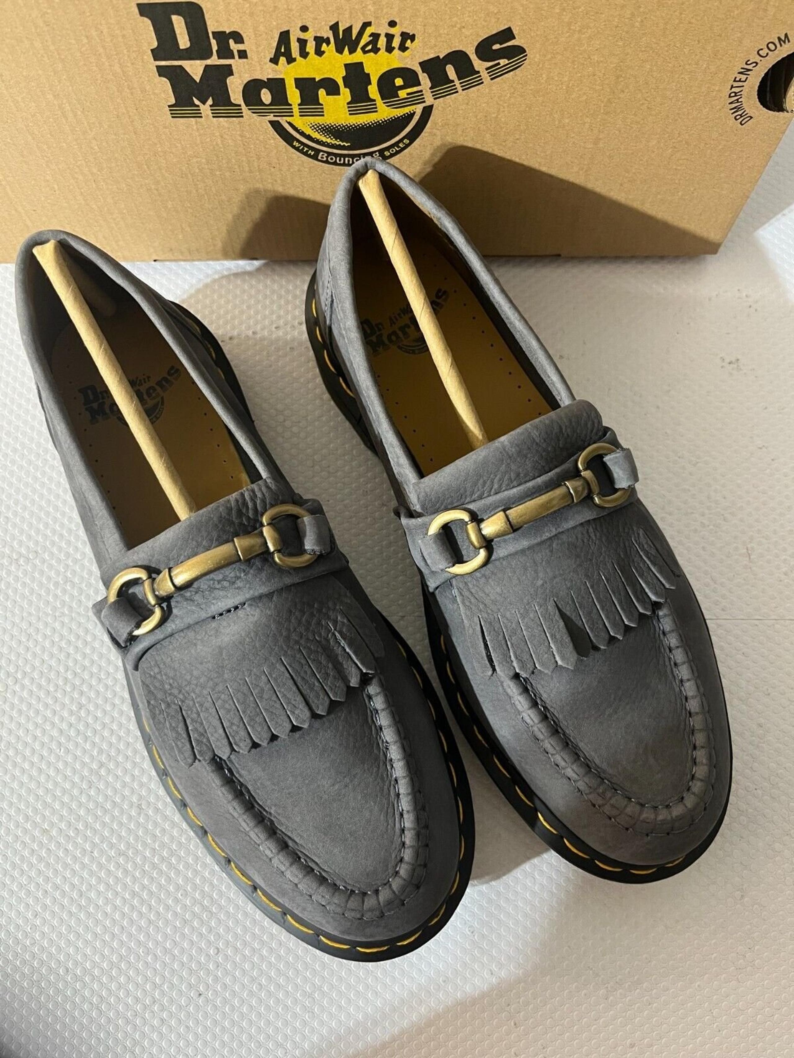 US w sz 10 Washed Denim ~Adrian Snaffle Kiltie Fringe Bit Loafer MSRP$190