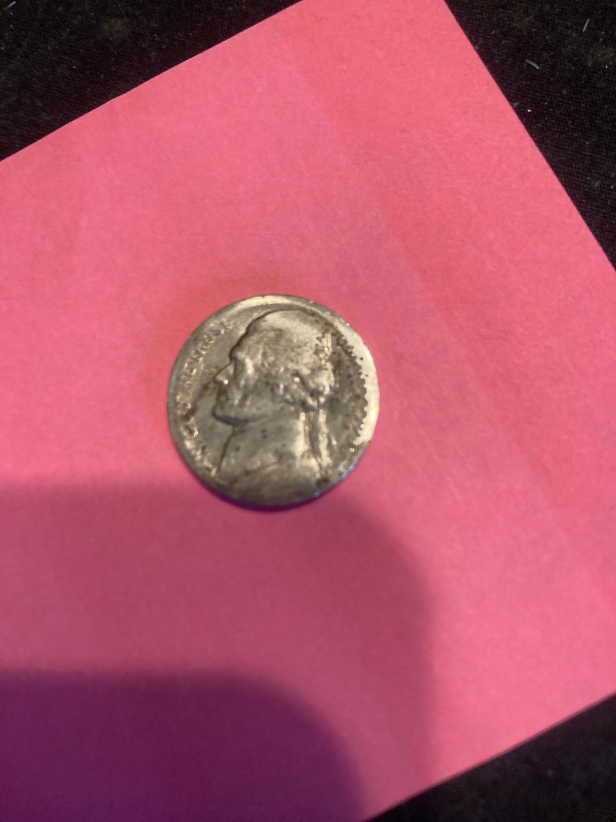 Error Jefferson Nickel