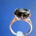 4.86ct 100% REAL NATURAL BLACK DIAMOND RING, CERTIFICATE,FR EE DIA TESTER Size 1