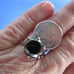 4.86ct 100% REAL NATURAL BLACK DIAMOND RING, CERTIFICATE,FR EE DIA TESTER Size 1