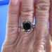 4.86ct 100% REAL NATURAL BLACK DIAMOND RING, CERTIFICATE,FR EE DIA TESTER Size 1